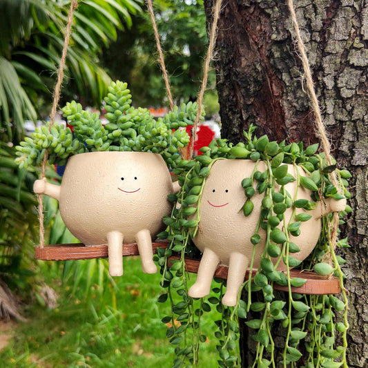 Swing Bloom - Smiling Face Hanging Planter